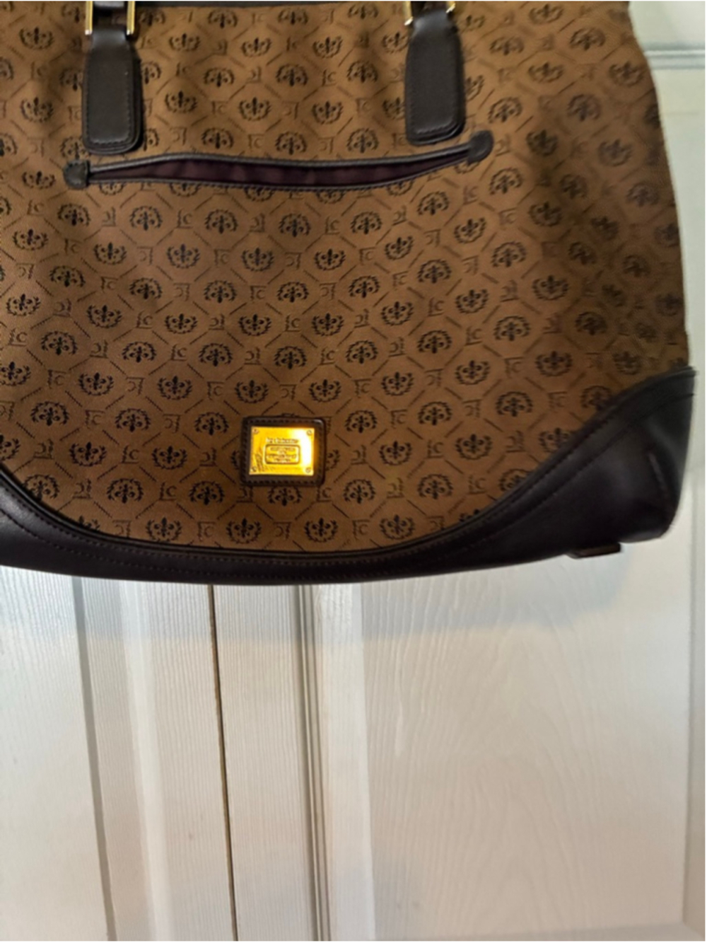 Women's Liz Claiborne Tote Bag One Size Brown Black - Picture 2 of 5